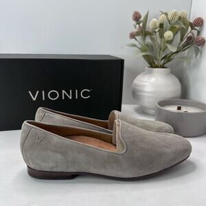 Vionic Gray Suede Loafers